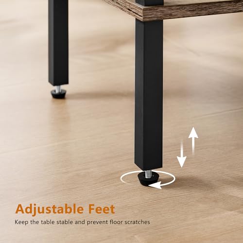 Rustic Brown and Black 2-Tier Narrow Side Table G182