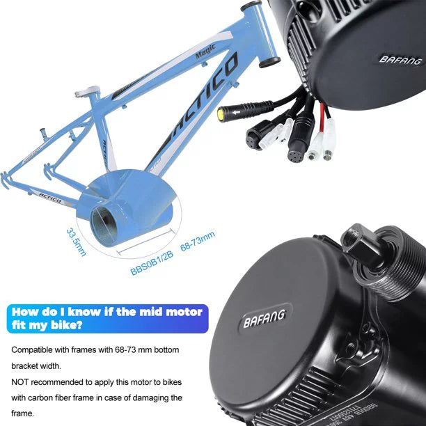 48V 750W Mid Drive Electric Bike Motor Conversion Kit with Optional Battery H813