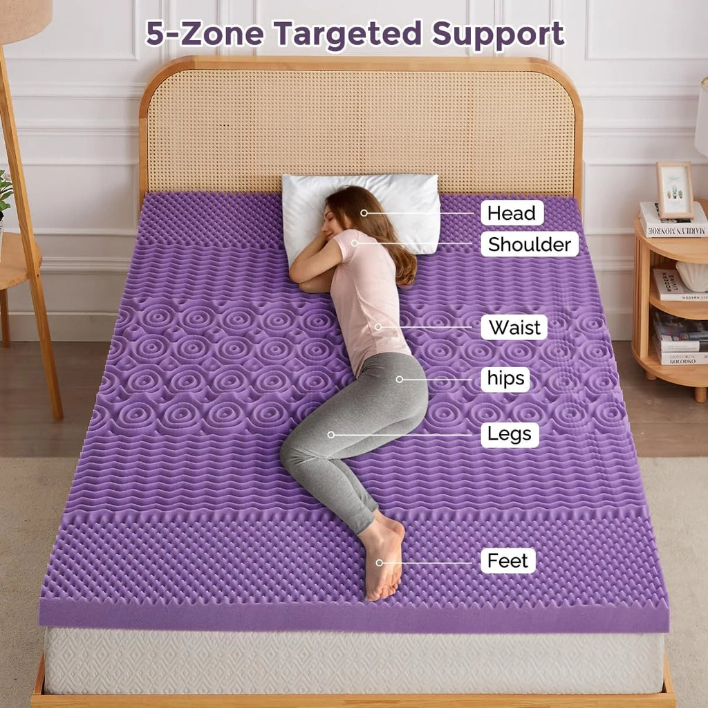 3 inch Full Size Memory Foam Mattress Topper W69879