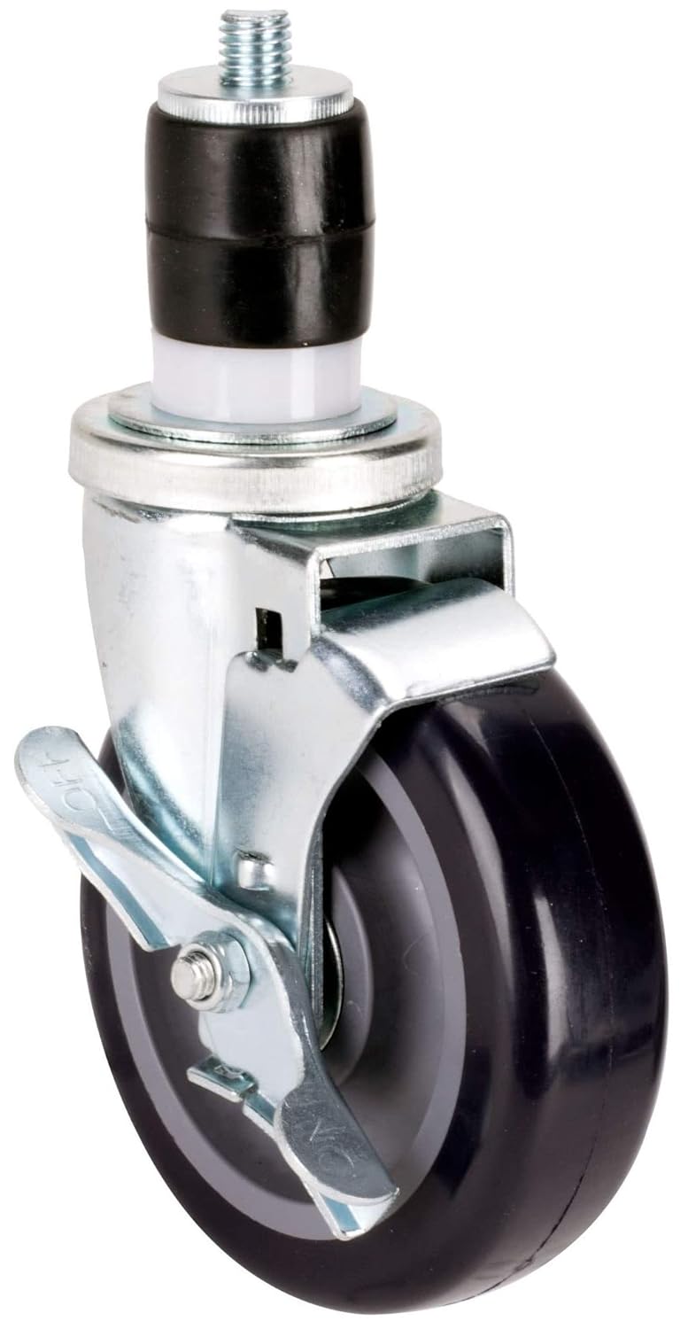 Set of 4 Expanding Stem Casters with and Without Brakes K418