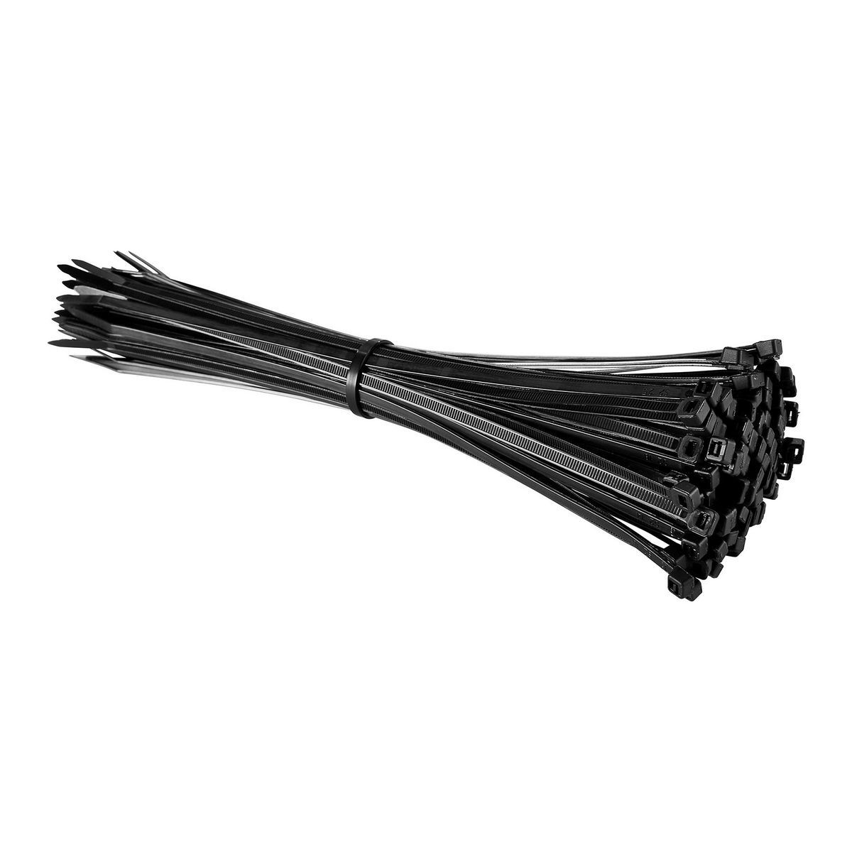 UV-Resistant Black Cable Ties 100-Pack E8638