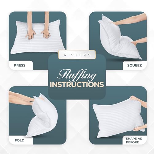 King Size White Set of 2 Bed Pillows H434809
