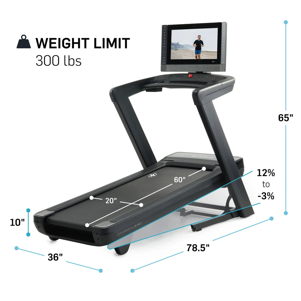 Treadmill with 22” Pivoting Touchscreen I189