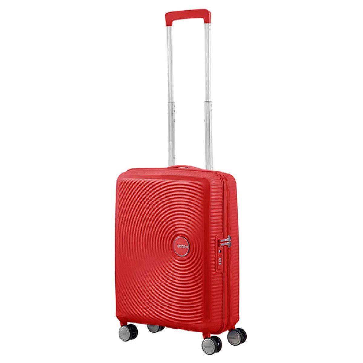 Coral Red Expandable Four-Wheel Cabin Suitcase 55cm F232