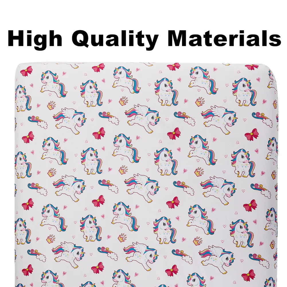 4 Pack Pink Fitted Crib Sheet Set R8716