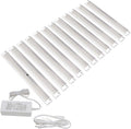 White Finish 12 Panels 12 inch LED Dimmable Under Cabinet Lighting Kit P334295
