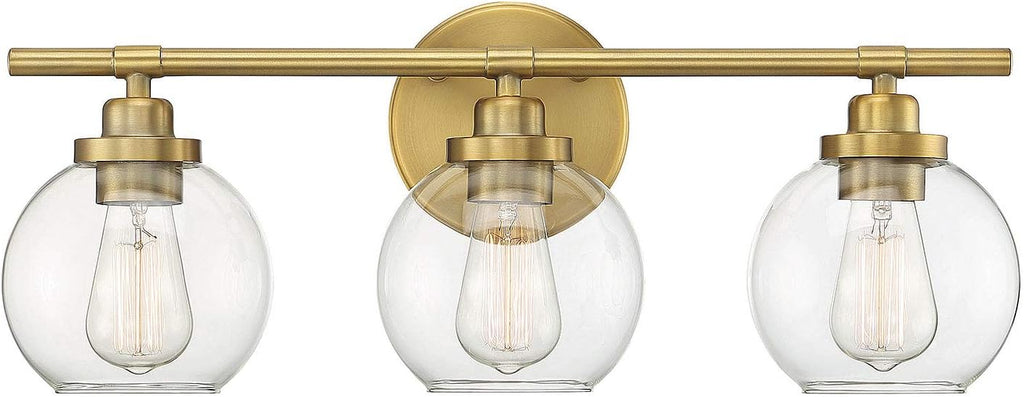 Satin Nickel 3-Light Bathroom Vanity Light X335