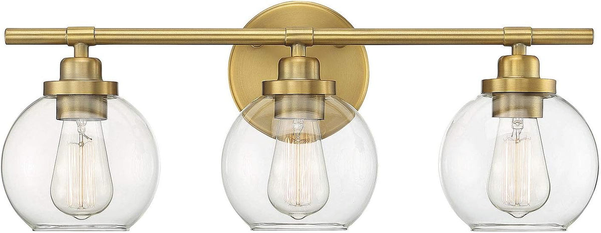 Satin Nickel 3-Light Bathroom Vanity Light X335