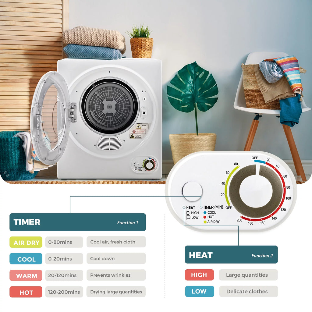 1.6 Cu. ft. Portable Electric Clothes Dryer I369