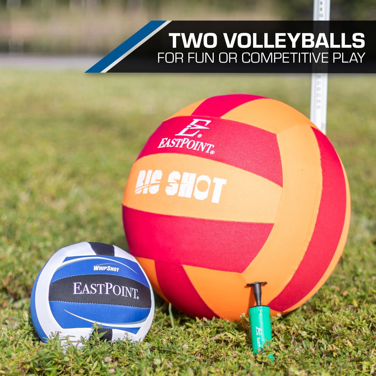 Volleyball and Badminton Combo Set with Adjustable Height Net L1597