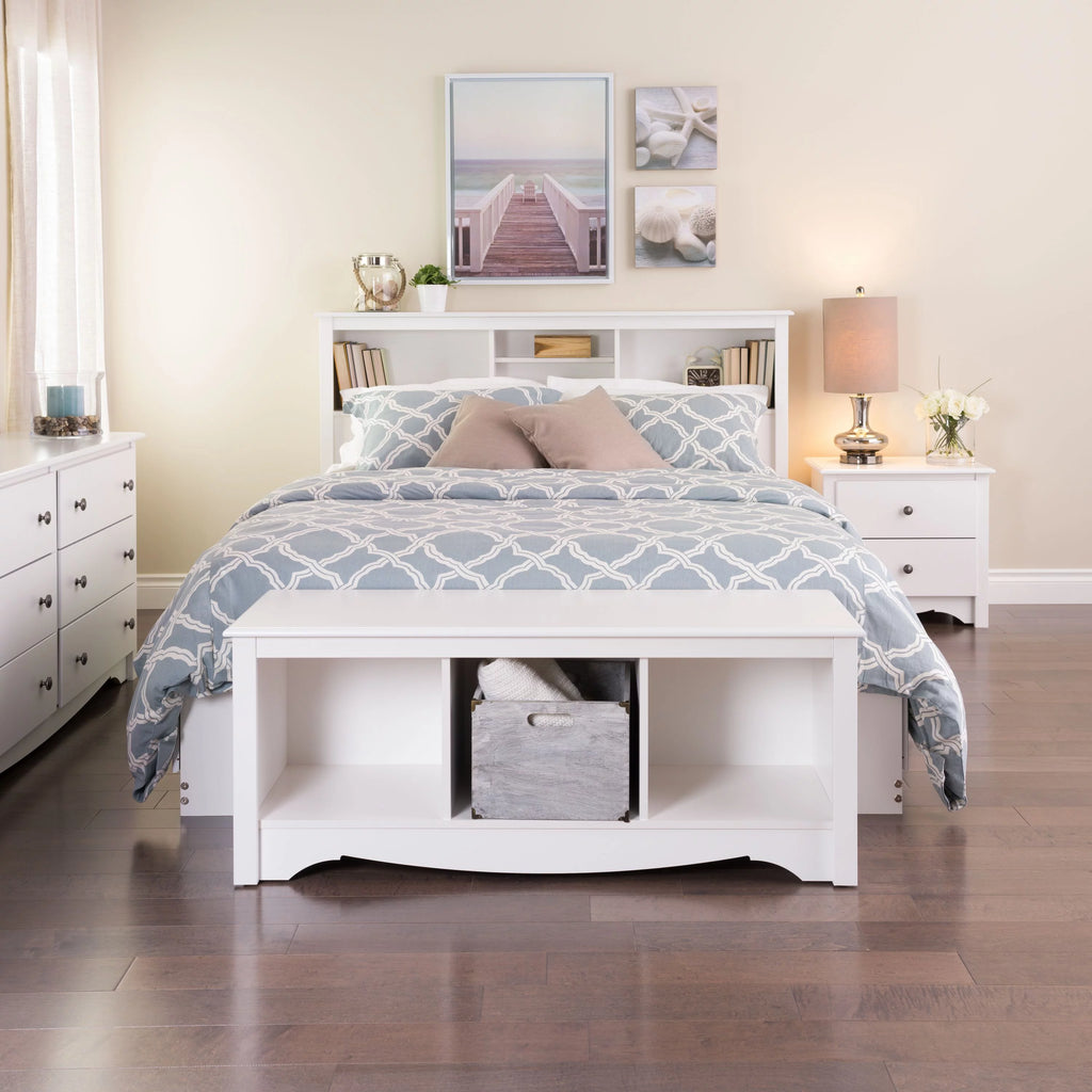 White 2 Drawer Nightstand N218