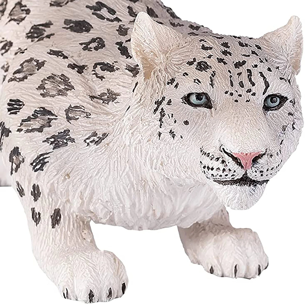 Snow Leopard Realistic Hand Painted Toy Figurine I380