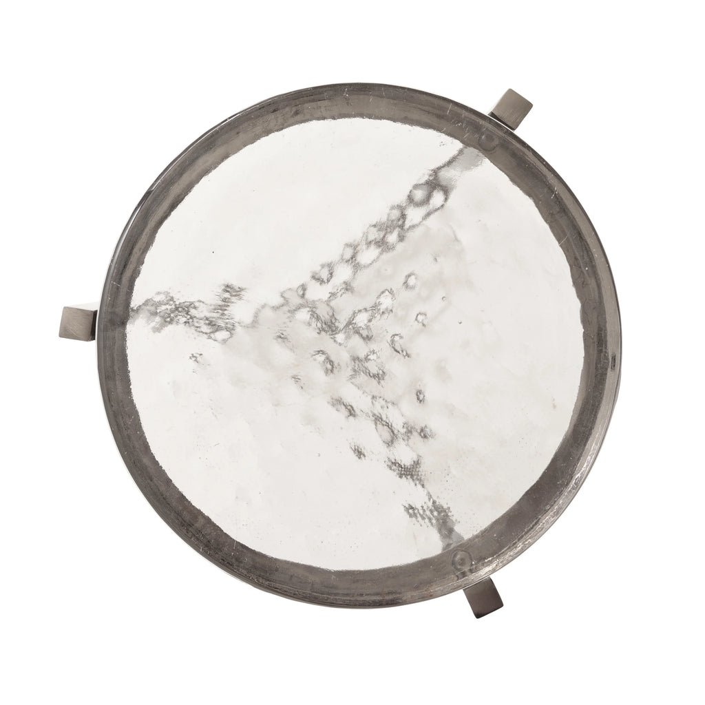 Gray Round Glass Drink Table G83827