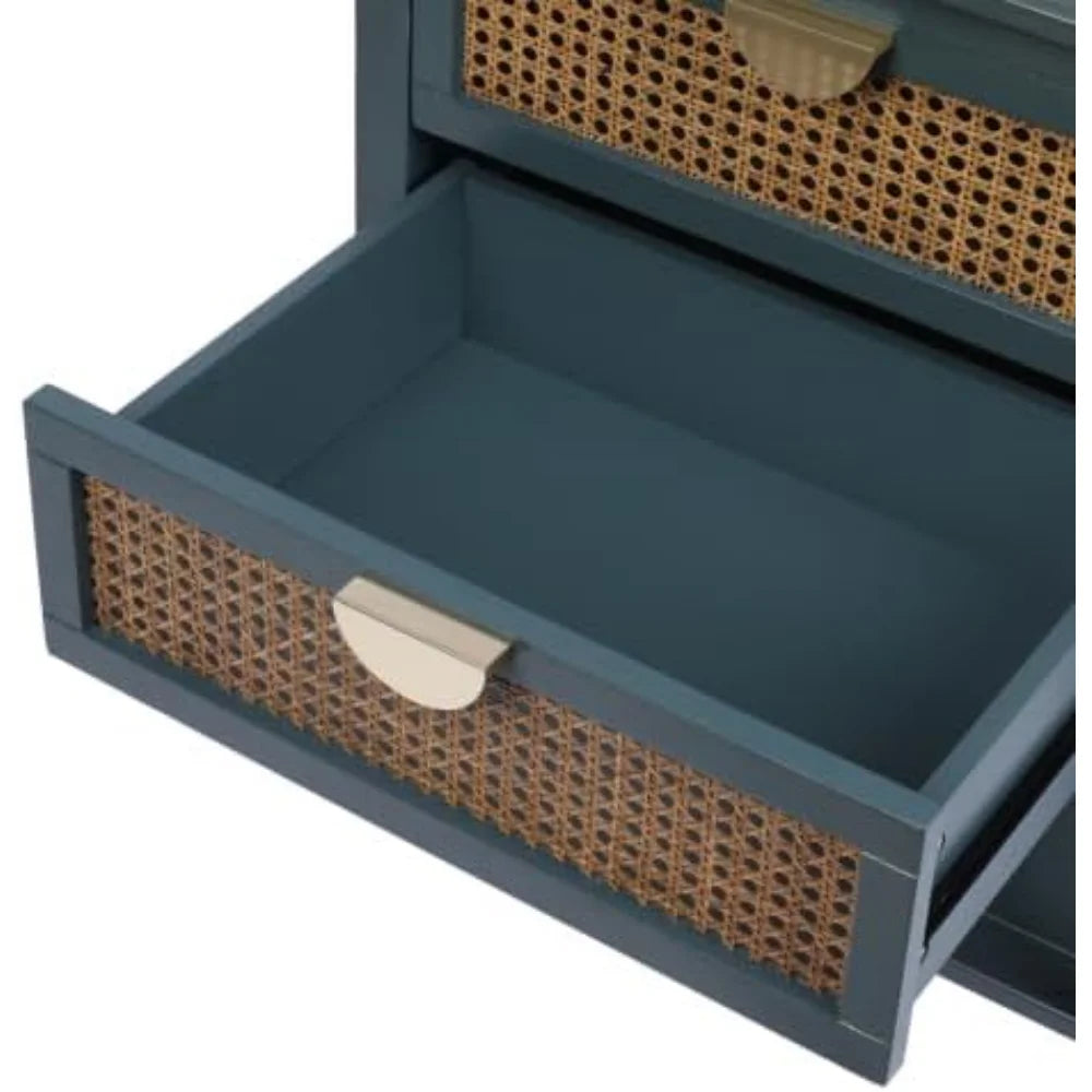 Natural Rattan 2 Drawer Side Table V399055
