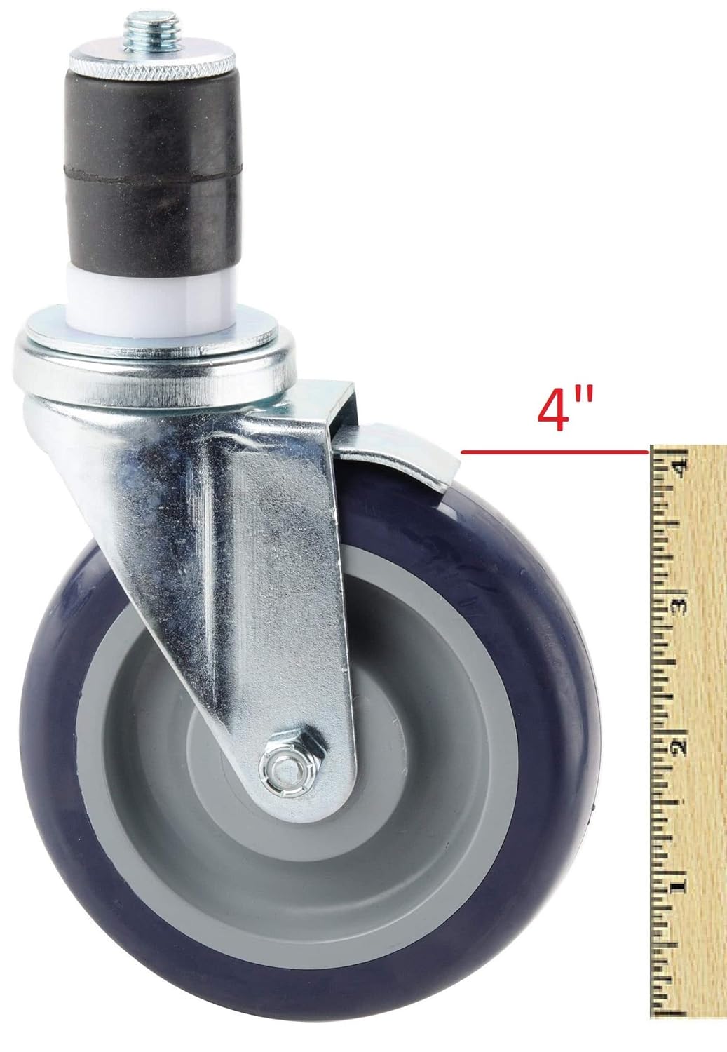 Set of 4 Expanding Stem Casters with and Without Brakes K418