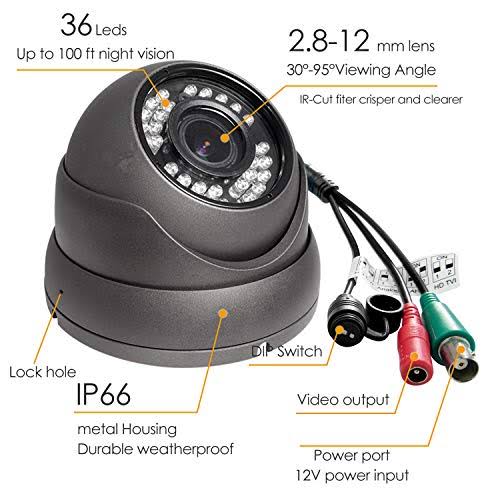 Analog CCTV Security Dome Camera HD 1080p 4-in-1 I275
