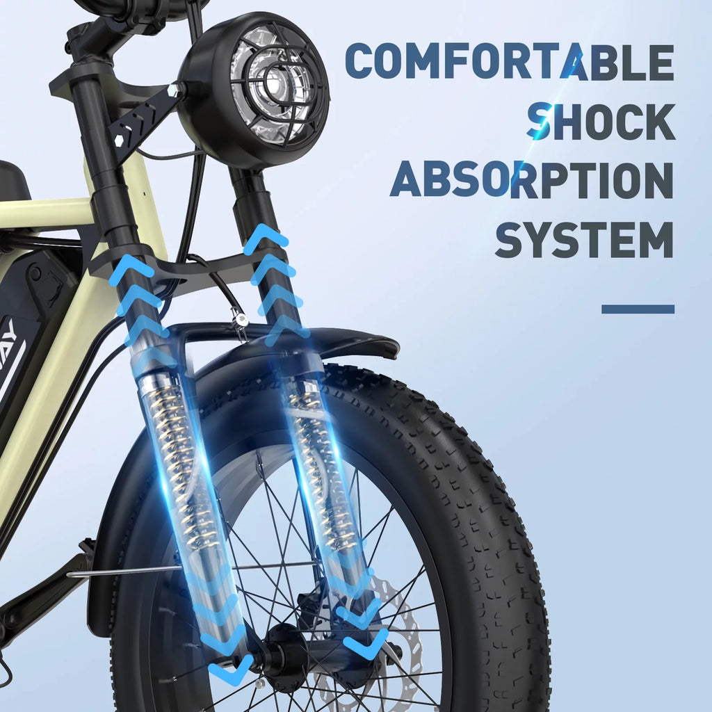 750W Electric Bike 20X4.0 Fat Tire 48V 15Ah Battery A705