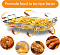 2pc Non-Stick Stainless Steel Air Fryer Basket L122