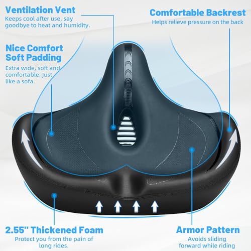 Oversized Extra Wide Bicycle Seat Cushion R431