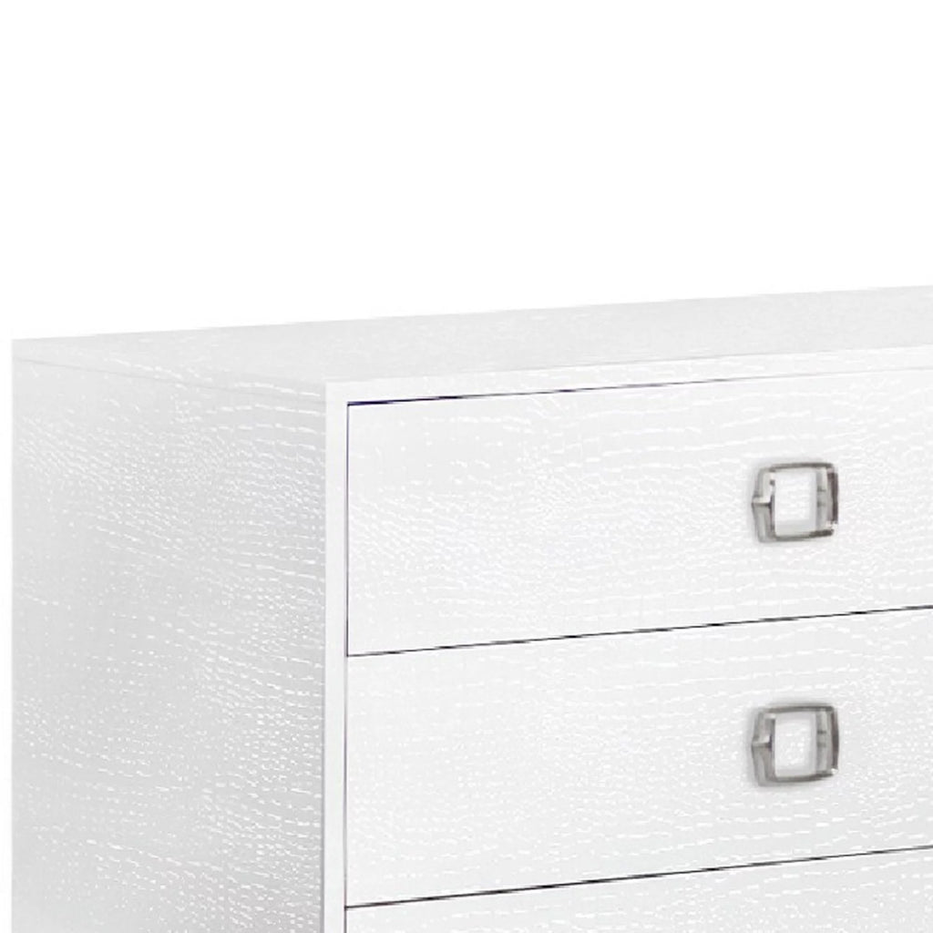 White 6 Drawer Dresser C72155