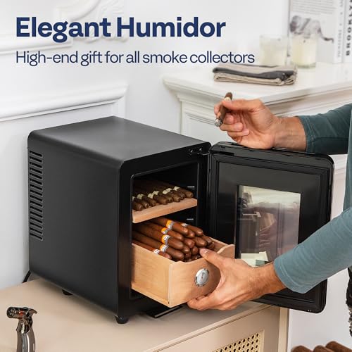 8L Electric Humidor with Cedar Wood Drawer Shelves M48812