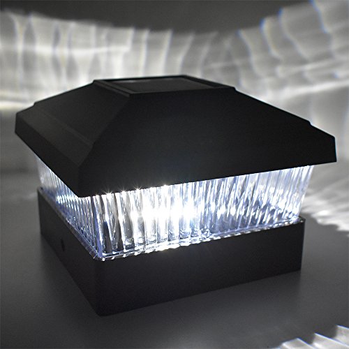 8 Pack White Outdoor Solar LED Post Cap Light N177