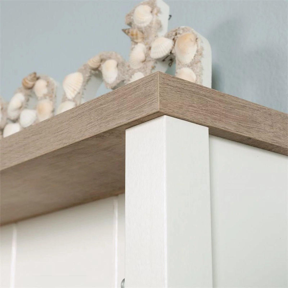 Soft White Entryway Bench with Storage S95968