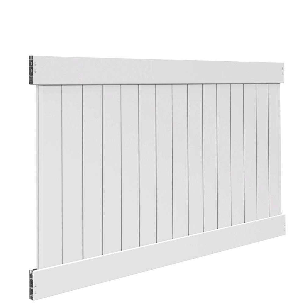 White Vinyl Privacy Fence Panel Kit H7525