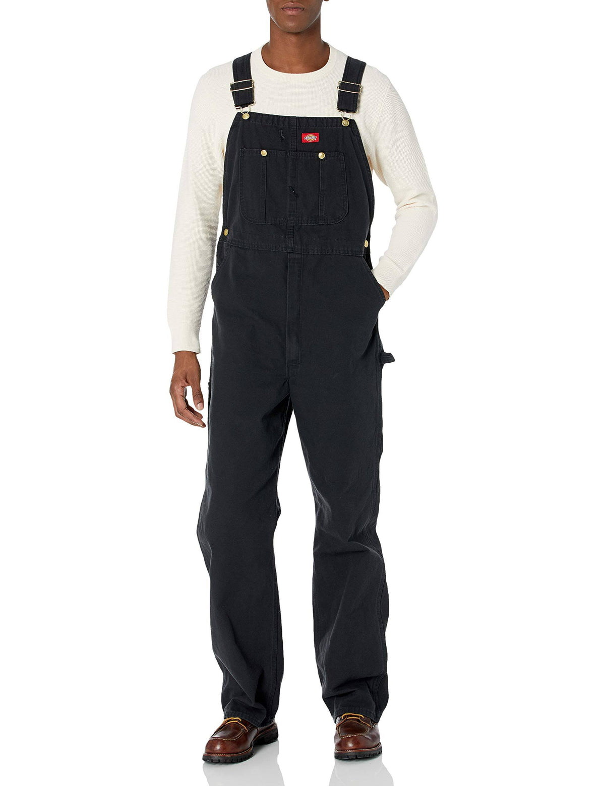 Rinsed Black Bib Overalls P641