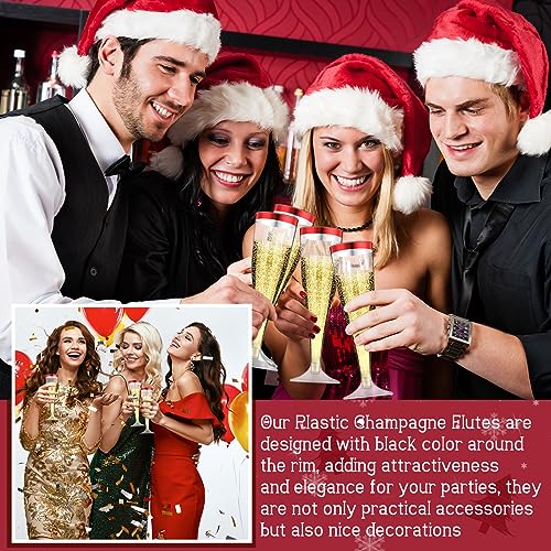 100 Pcs 4.5oz Clear Plastic Champagne Flutes K397