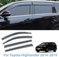 Smoke Gray Polycarbonate Window Wind Deflector with 304 Stainless Steel Trim I66383