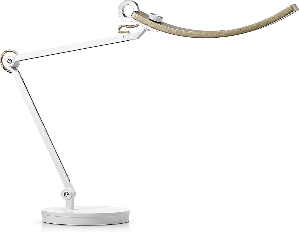 Silver LED Desk Lamp with Auto-Dimming, CRI 95, 35” Wide Illumination M88728