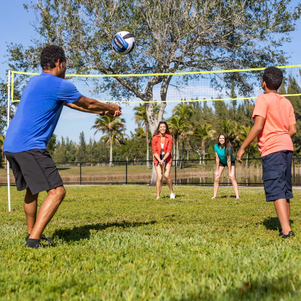 Volleyball and Badminton Combo Set with Adjustable Height Net L1597