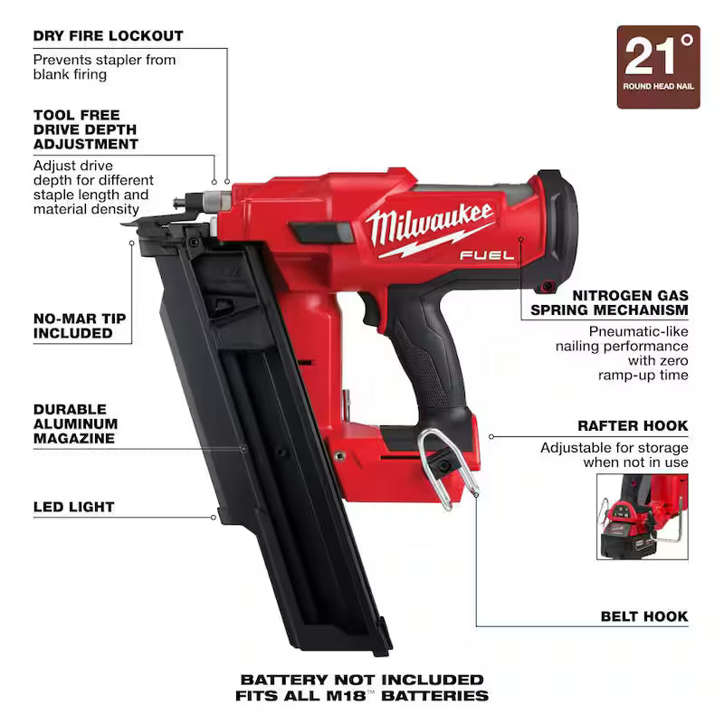 18-Volt Lithium-Ion Brushless Cordless Combo Kit (5-Tool) with Framing Nailer T167509