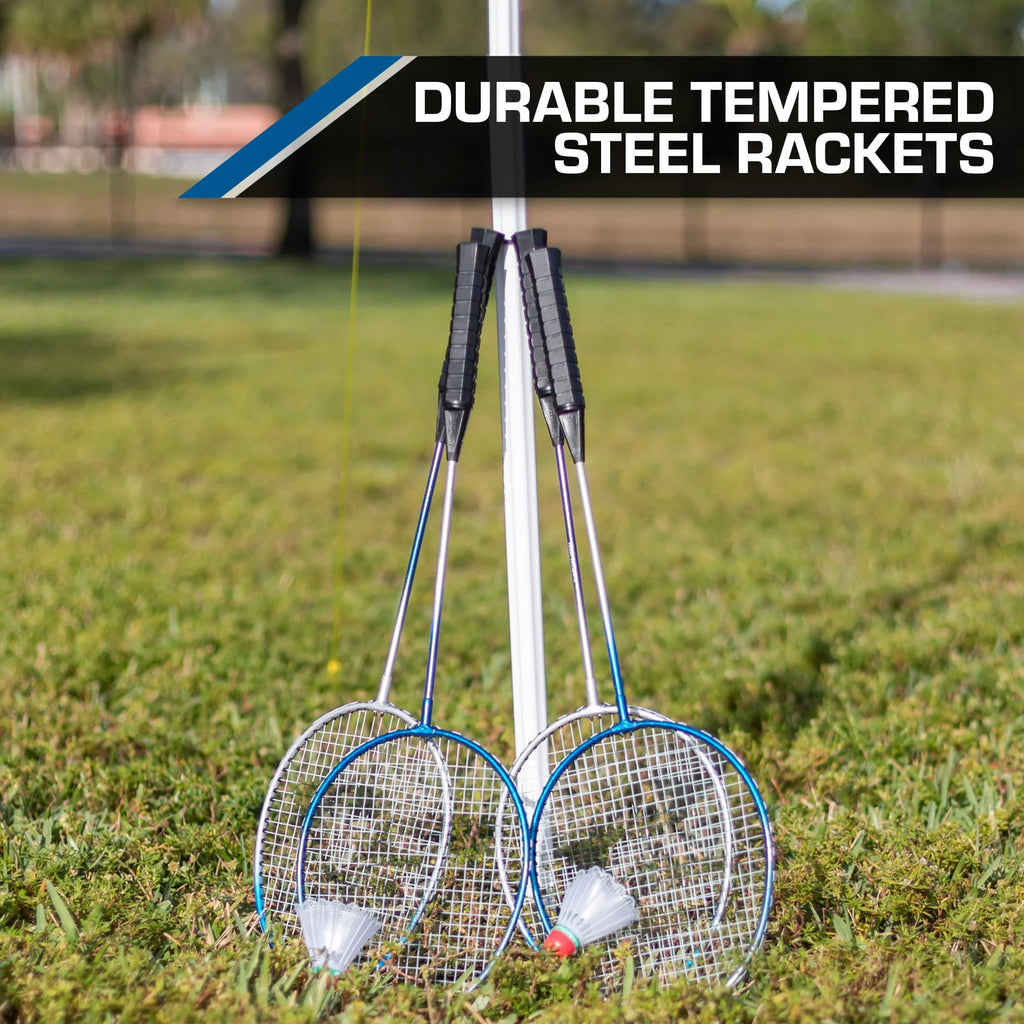 Volleyball and Badminton Combo Set with Adjustable Height Net L1597