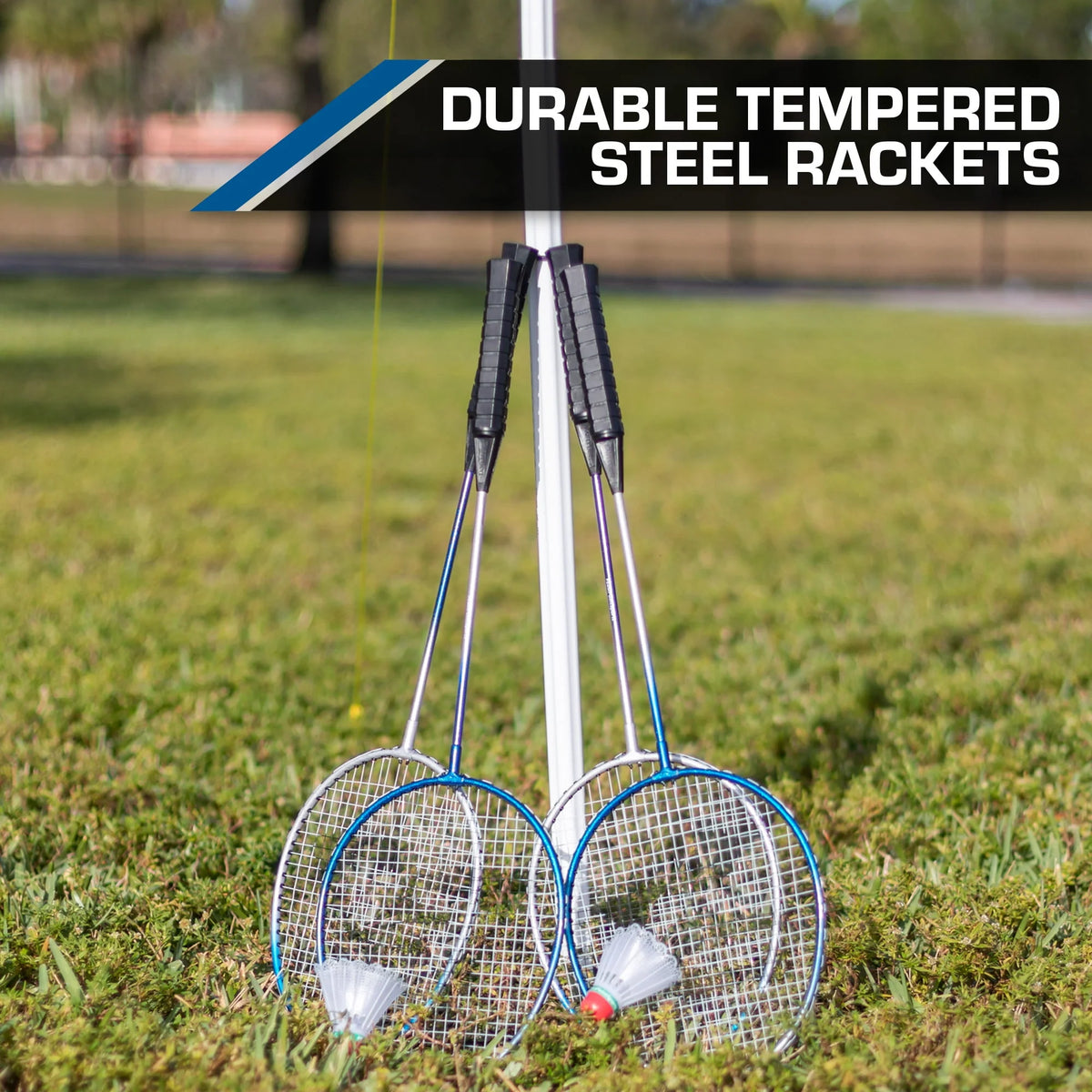Volleyball and Badminton Combo Set with Adjustable Height Net L1597