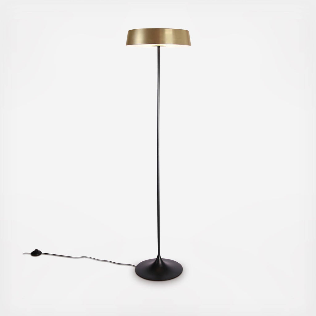 Matte Brass/Black LED Floor Lamp E300