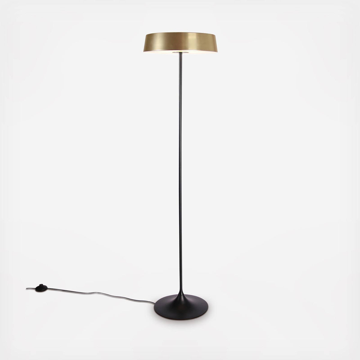 Matte Brass/Black LED Floor Lamp E300