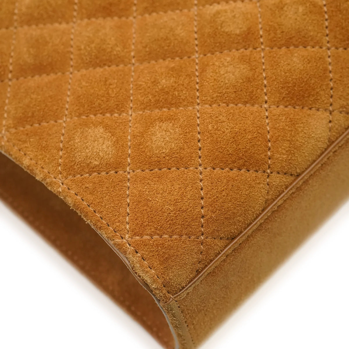 Brown Suede Quilted Chain Bag L452108