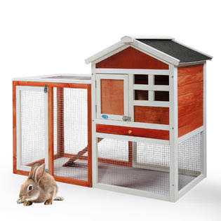 2-Story Wooden Rabbit Hutch O156