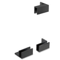 Matte Black Frameless Fixed Glass Shower Panel V33475