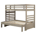 Solid Wood Twin-over-Full Bunk Bed with Ladder H106236