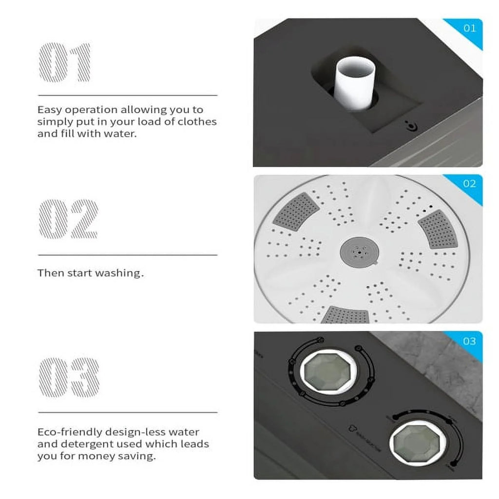 Portable 26lbs Washing Machine with Drain Pump Y43331