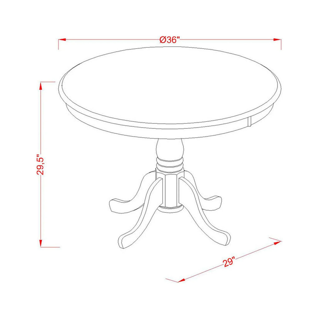 Round Dining Table Natural Acacia Finish B4870