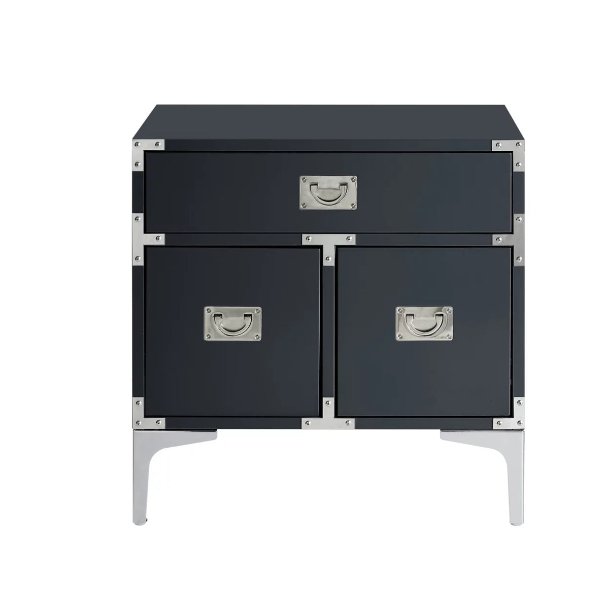 Lacquer Finish 3 Drawer Nightstand T6892