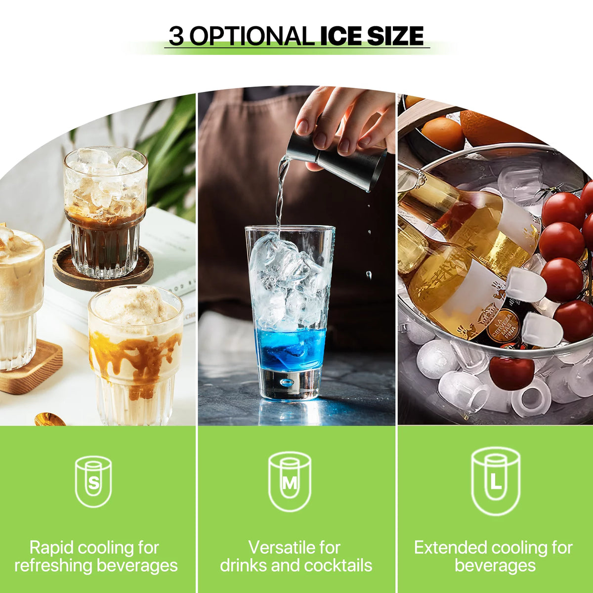 Black Portable Self-Cleaning Countertop Ice Maker with Scoop and Basket E3950
