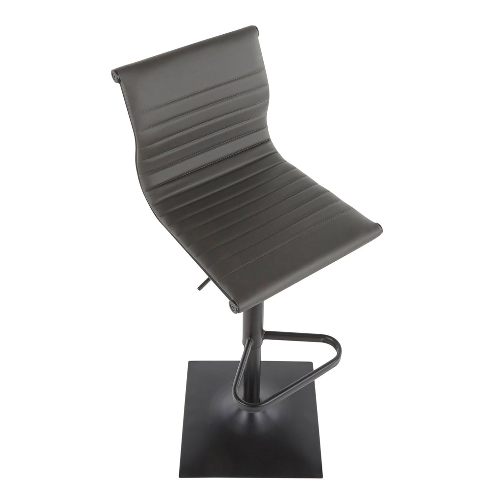 Black Metal Grey PU Barstool M84435