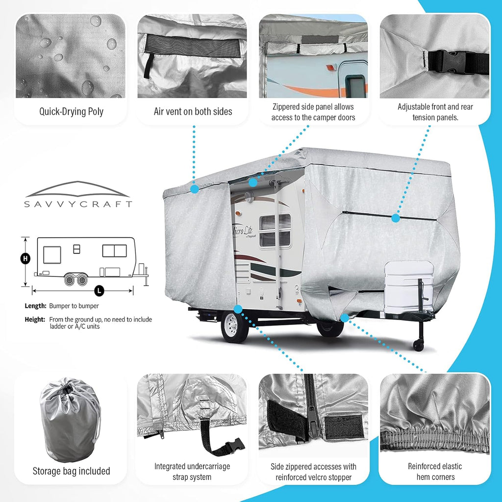 Travel Trailer RV Cover with Access Panels 20'-22'L G53972