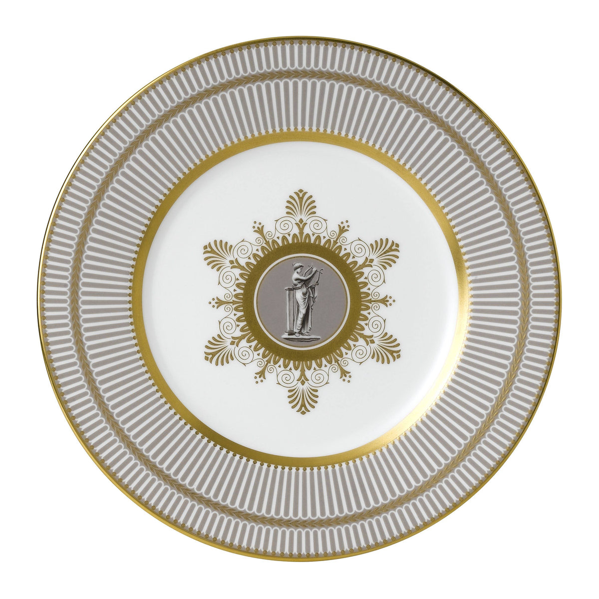 Grey Accent Salad Plate 9 Inches W770