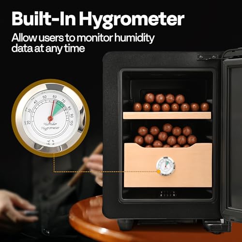 8L Electric Humidor with Cedar Wood Drawer Shelves M48812
